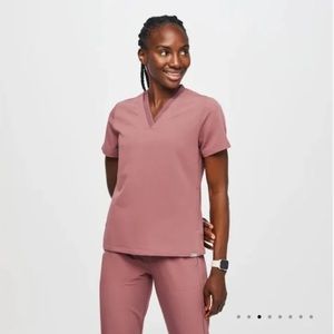 Oran Slim Mauve Scrub Top
